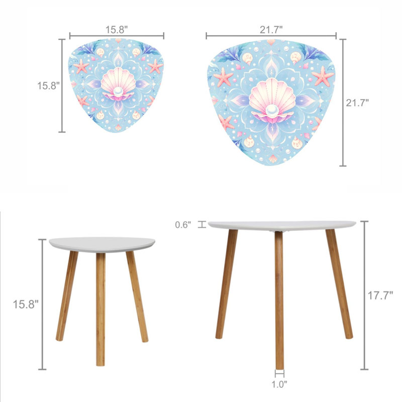 Ensemble de 2 tables basses gigognes Triangle