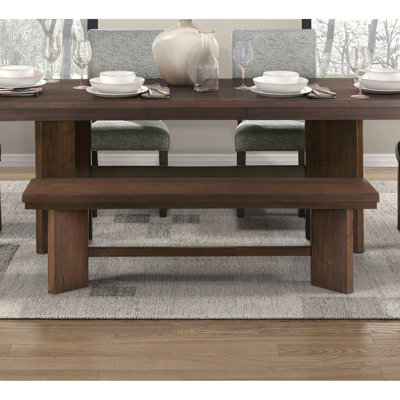 Banc en bois à finition noyer 1pc