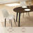 63 Inch Dining Table Set For 4,modern Wood Dining Table,leather Dining Chairs 4,table And Chairs Set Of 4,ideal For Kitchen Dining Room Walnut Color Table + 4 Beige Chairs-123610543-123610545