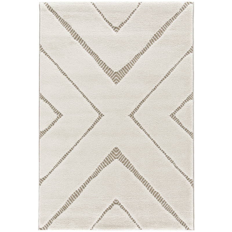 Nikki Geometric Shag Area Rug, Rectangle 80 x 150cm