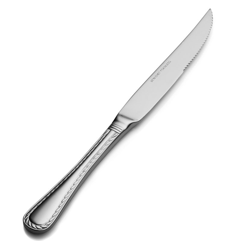 Couteau à steak dentelé en poignée unie bon chef bon chef Amore
