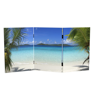 Kight Beach Vacation Canvas Room Divider