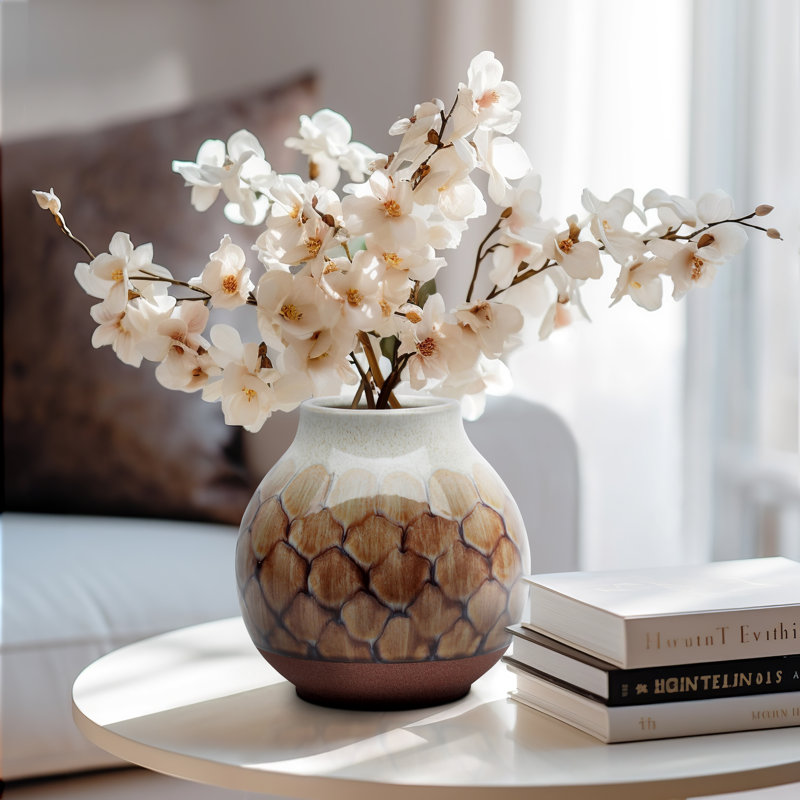 Chambre Isabella - Charmant vase en céramique, multicolore parfait pour la décoration intérieure, collection de vases élégants
