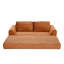 Canapé-lit pliant convertible 2-en-1, canapé-lit en velours côtelé moderne avec 2 * coussins, canapé-lit futon rembourré avec lit escamotable avec lit escamotable, canapé-lit modulaire pliant pour le salon orange-57595087