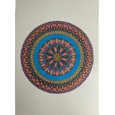 Realm Of Chandrama Black And White Mandala | Staedtler Fineliners On Paper | By Rashi Agrawal