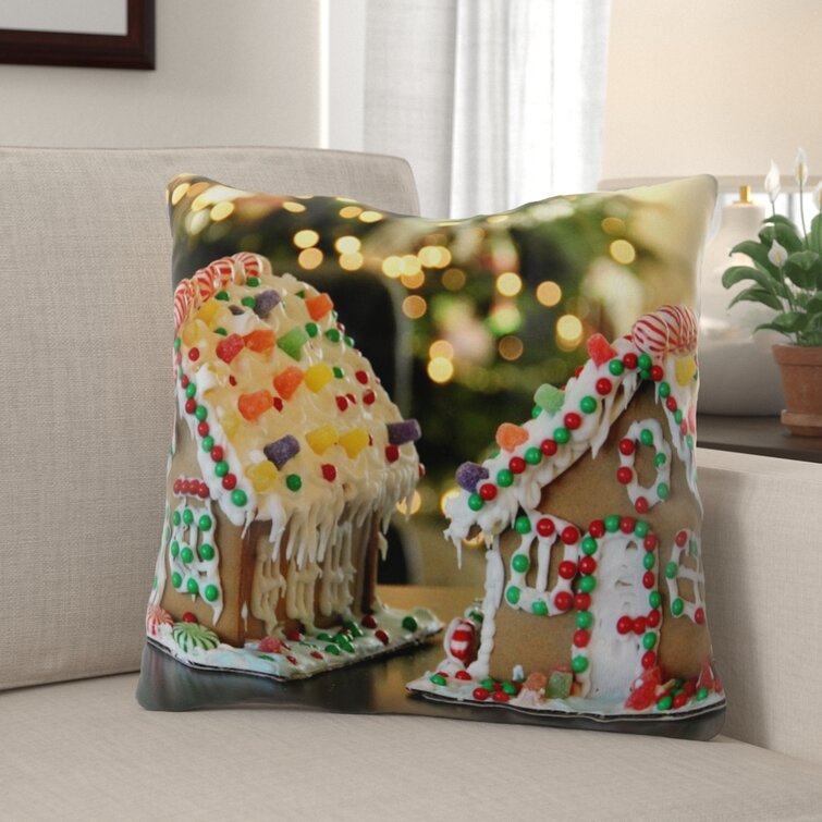 Christmas Gingerbread In The Shape Of A Star Throw Pillow by