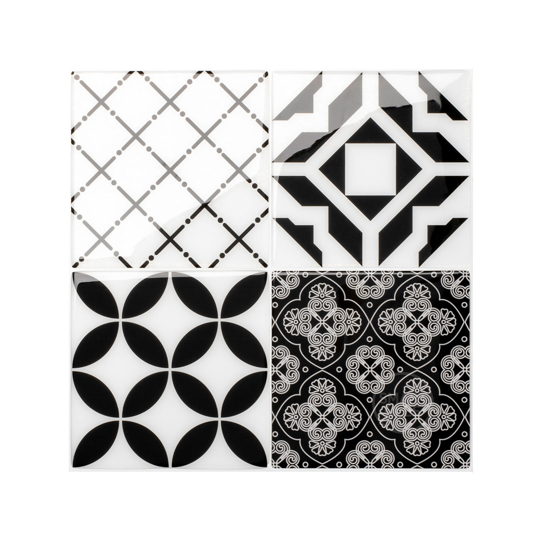 Peel and Stick Gel Backsplash Tile Vintage 9'' x 9'' Smart Tiles