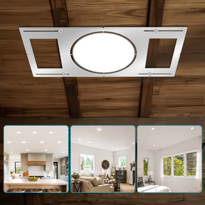 24-pack New Building Installation Plates, 8-9-11 Inches,for New Construction And Retrofit Led Recessed Lighting Housing Plates, Shallow Recessed Led Lighting Plates