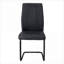 Chaises de salle à manger contemporaines pour la salle à manger, similicuir noir élégant, ensemble de 2 sièges rembourrés-1751001492