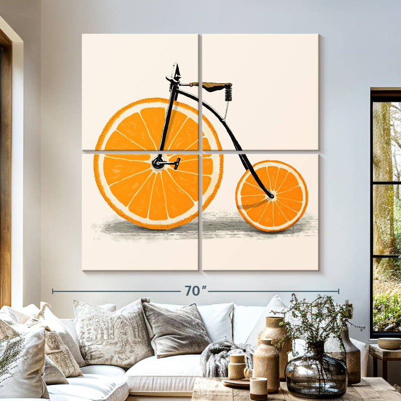 Mehar Clockwork Orange Bicycle, 57'' H x 57'' W