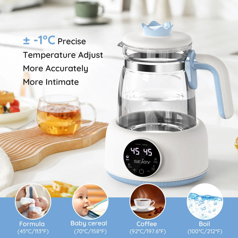 SEJOY Electric Tea Coffee Kettle, Temperature Control, Warm Water