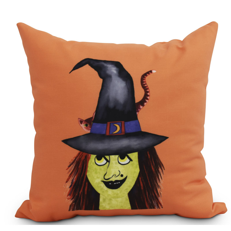 Coussin d'extérieur Witches Brew Square, 20 po x 20 po, Orange