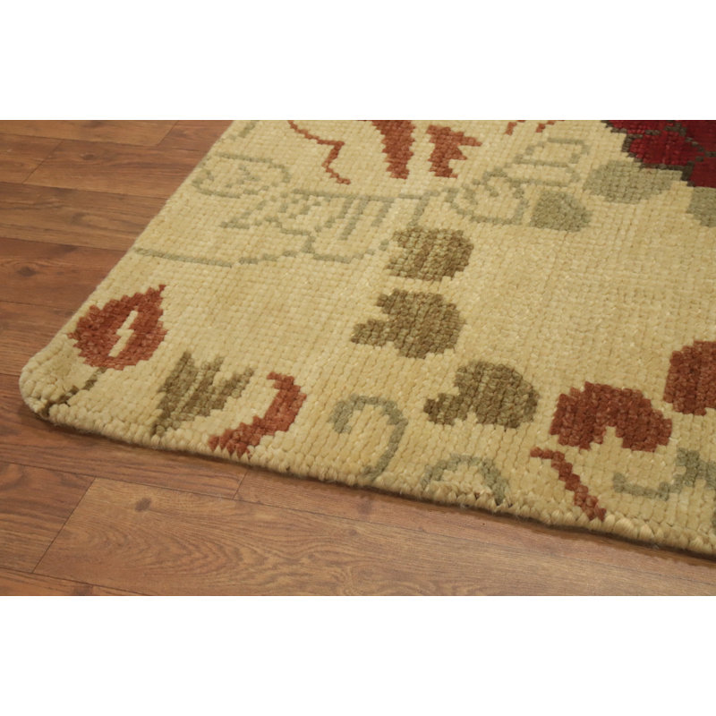 Tapis indien à motif floral All-Over 7 x 10