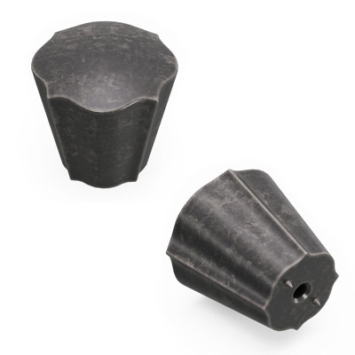 Trellis Collection Conical Knob - 1-3/16 " Diameter Cabinet Knob Black Nickel Vibed - Traditional Hardware for Drawers & Cabinets