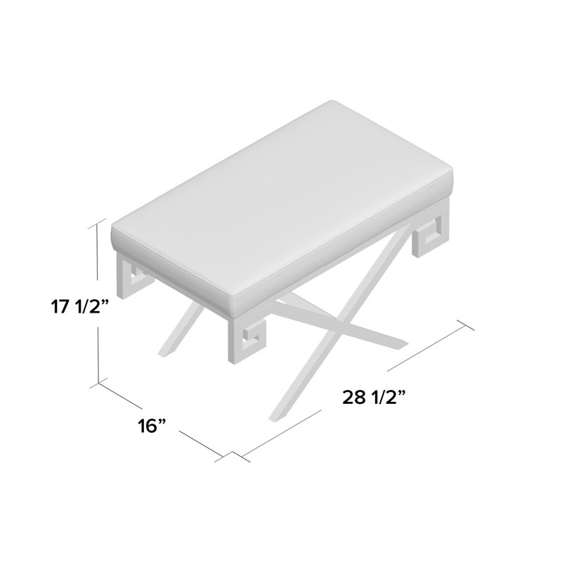 Gray Velvet Upholstered Bench with Gold Stainless Steel Base