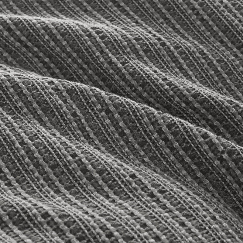 Édredon double / grand délavé gaufré - 3 pièces, texture spéciale, côtés 100% coton, look rétro, tissu, rembourrage toutes saisons, 3 pièces de charbon de bois sécuritaire et facile d'entretien, tissage différent, couverture surdimensionnée,