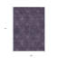 Tapis intérieur lavable floral 9 pi x 12 pi aubergine et mauve