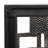 Metal Square Ribbon Geometric Home Wall Decor with Black Frame