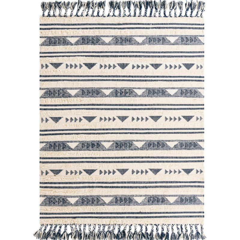 Tapis de couloir contemporain de style crème Annonciata, Rectangle 2 pi x 3 pi