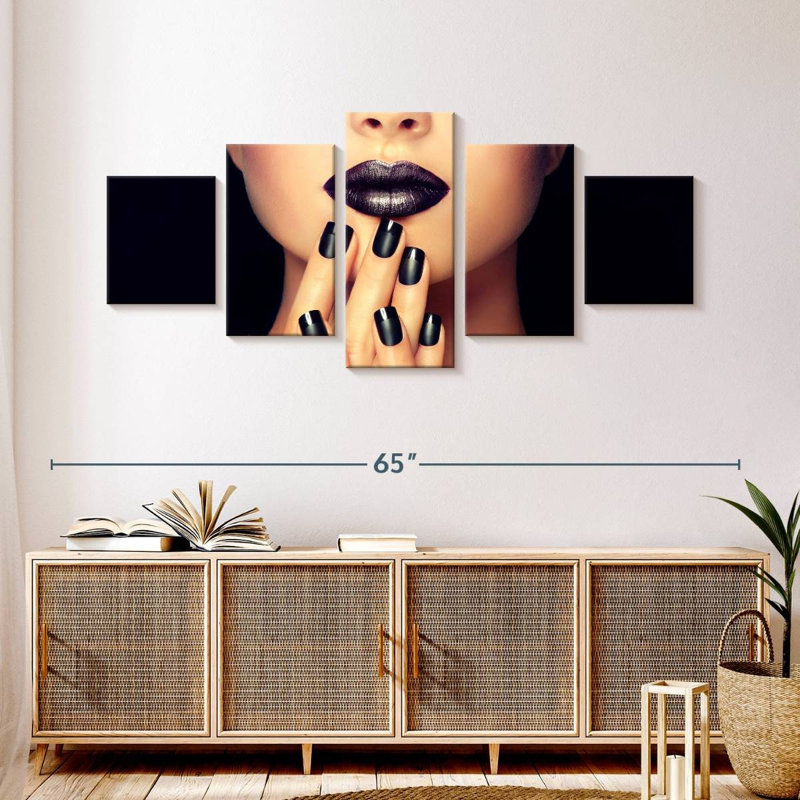 Black Lips And Nails, 24" H x 55" W