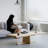 Solid Wood Rectangular Coffee Table-112215164-112215167
