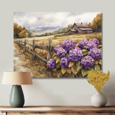 «Doke Hydrangeas» par The Farmstead I - Hydrangea, art mural pour le salon