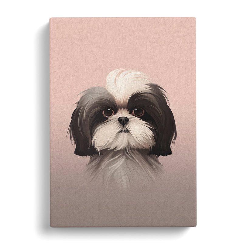 Shih Tzu Minimalism No.3 - Wrapped Canvas, 50cm H x 35cm W x 3cm D
