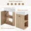Meuble-lavabo flottant moderne de 21,6 po avec lavabo en céramique - parfait pour les petites salles de bain, rangement à droite