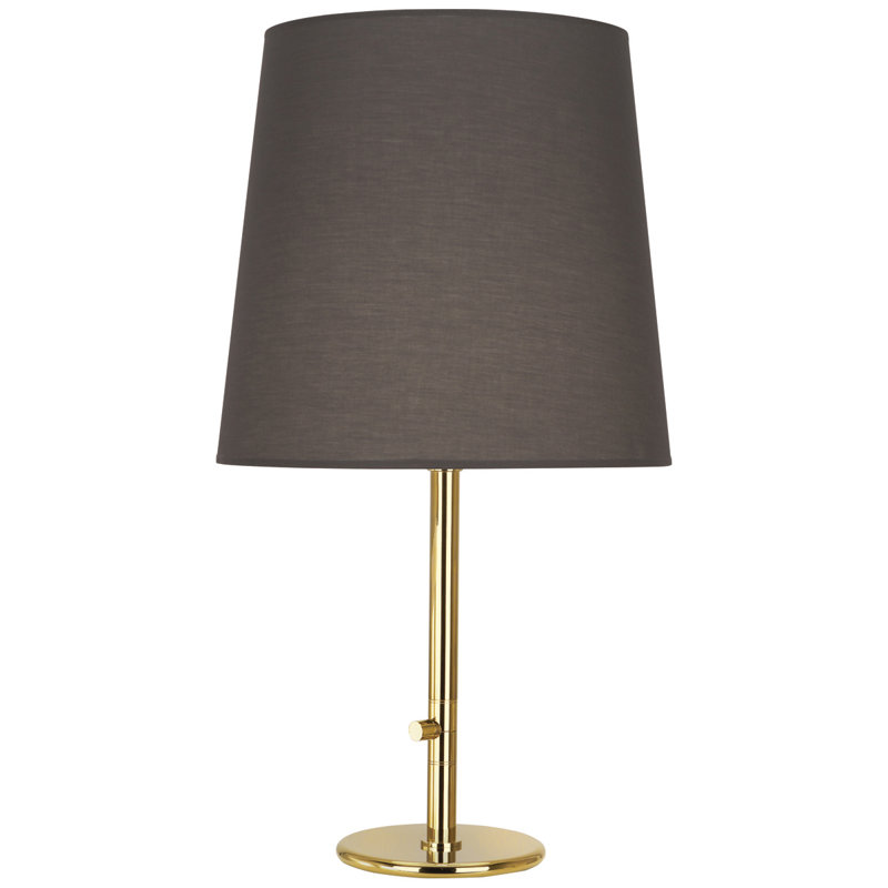 Lampe de table 35,25 po Rico Espinet Buster, Laiton poli, Blanc Ascot