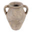 Amphore rustique en terre cuite avec anse, vase décoratif haut pour table, idéal pour le bureau ou la maison - 30 cm, couleur beige