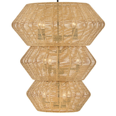 Luca Ten-Light Woven Three-Tier Chandelier by Lisa McDennon