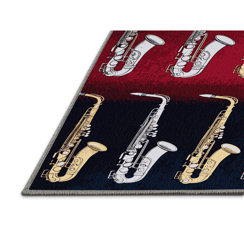  Tapis lavable pour saxophone, Rectangulaire 8 pi x 10 pi