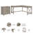 Ozro L-Shaped Executive Desk with 2-Drawer File Cabinet -1934259952