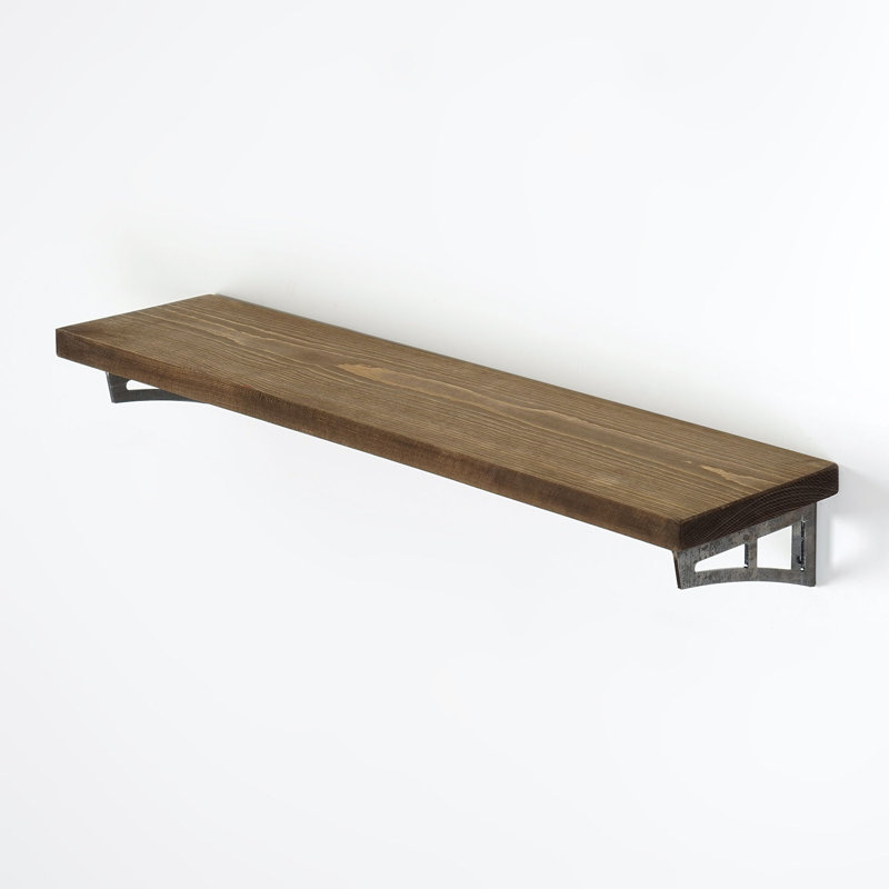 Stylish Decorative Wooden Wall Shelf, Walnut, 23.6 x 3.1 x 6.3 Inches | 100% Solid Wood, Bohemian & Rustic Design | Perfect for Home Décor & Organizing | Easy Wall-Mount Installation, Durable & Elegant
