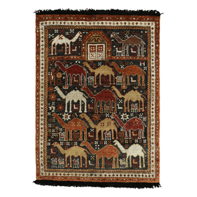 Burano Hand Knotted Wool Animal Print Area Rug