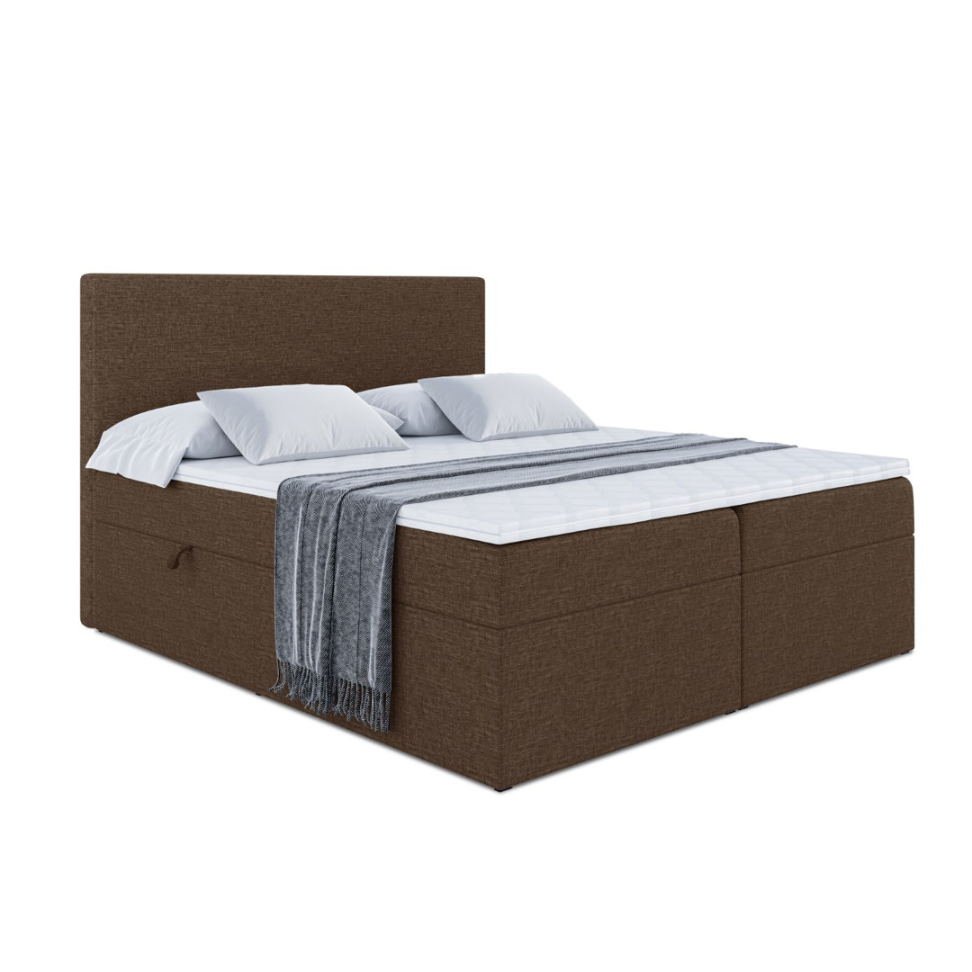 Boxspringbett mit Bettkasten und Topper