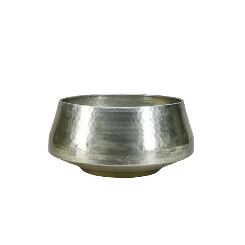 Mandeville Metal Pot Planter, 7.75" x 16.5" x 16.5"