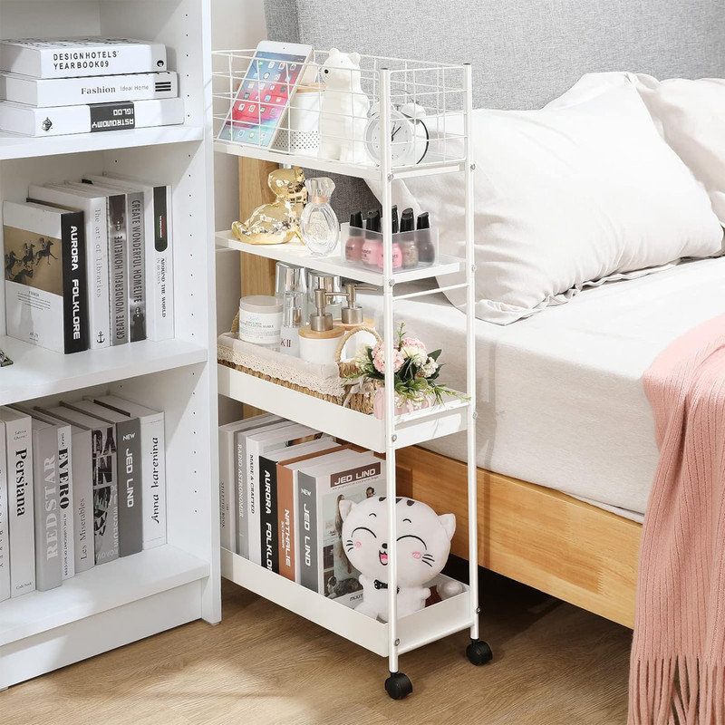 Chariot utilitaire H 35,18 po x l 16,7 po, Blanc