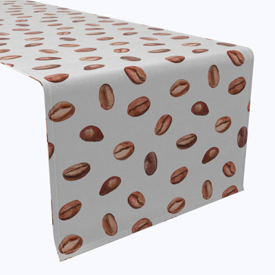 Table Runner, 100% Cotton, 16X108", Coffee Beans
