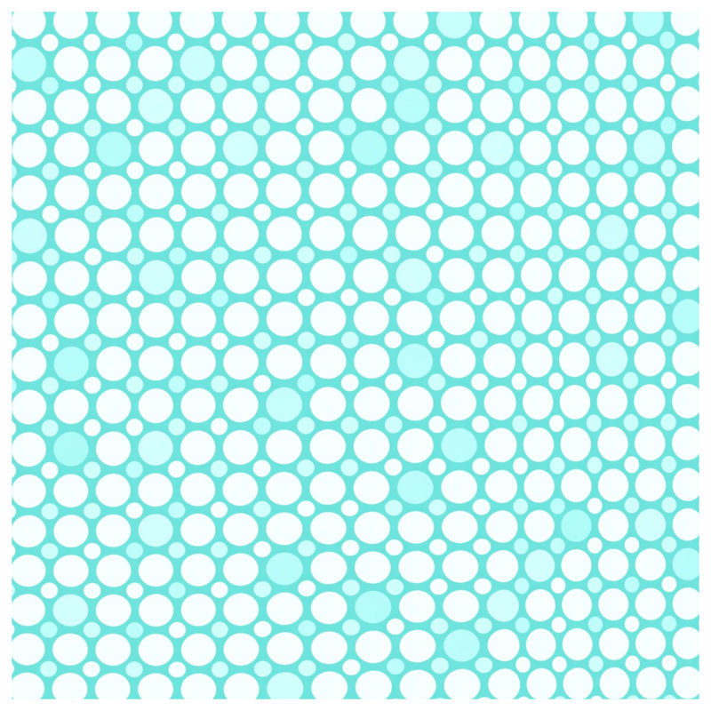 Couvre-lit matelassé bleu et blanc à pois, Full / Double