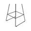 Anjail Upholstered Counter Stool with Metal Frame-1455405841