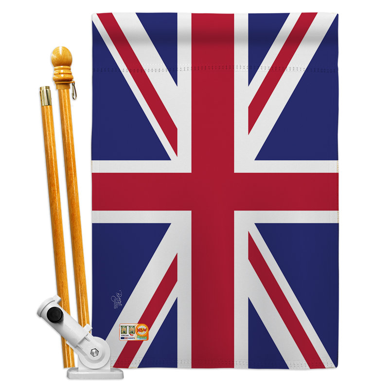 Double Sided 40'' H x 28'' W Polyester Flag Set