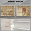 Vitrine murale avec portes en verre et tablettes réglables-1871941041
