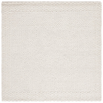 Tapis ivoire en laine et coton tissé à la main Bowan