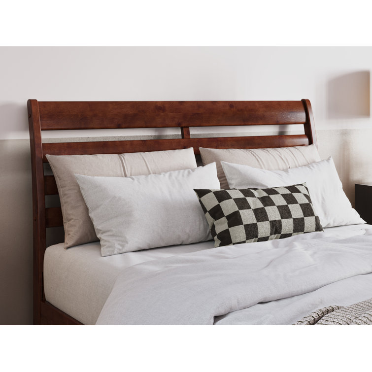Ashmun Solid Wood Sleigh Slat Panel Headboard