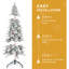 Arbre de Noël / arbre de Noël 7,5 pi avec 40 branches de pin naturel, 1424 pointes, conception d'espace, branches articulées, support en métal stable, aspect enneigé réaliste, idéal pour les petits espaces, entrées, assemblage facile