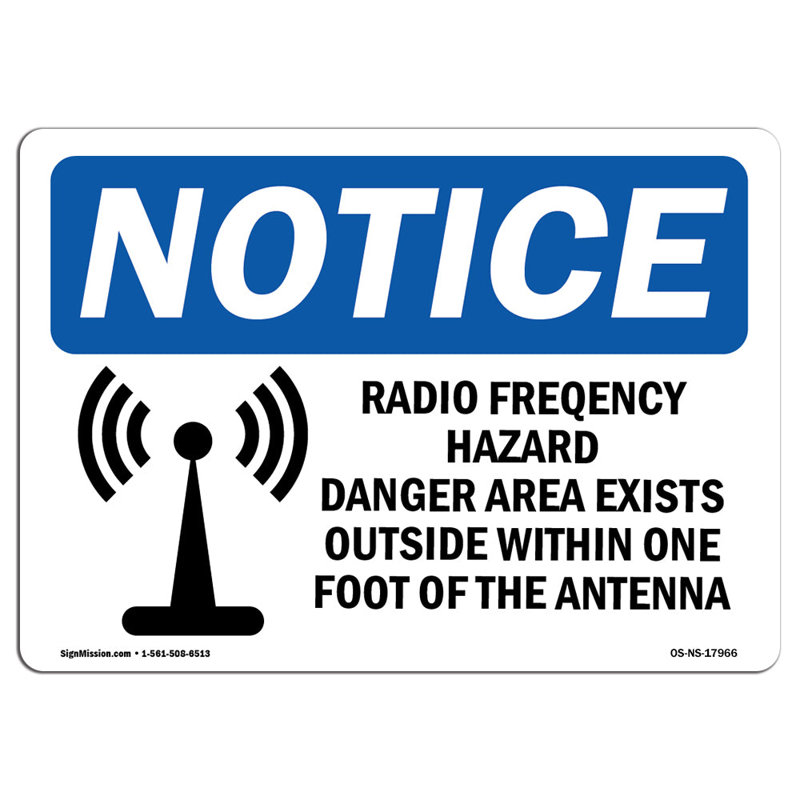 Panneau de danger de radiofréquence