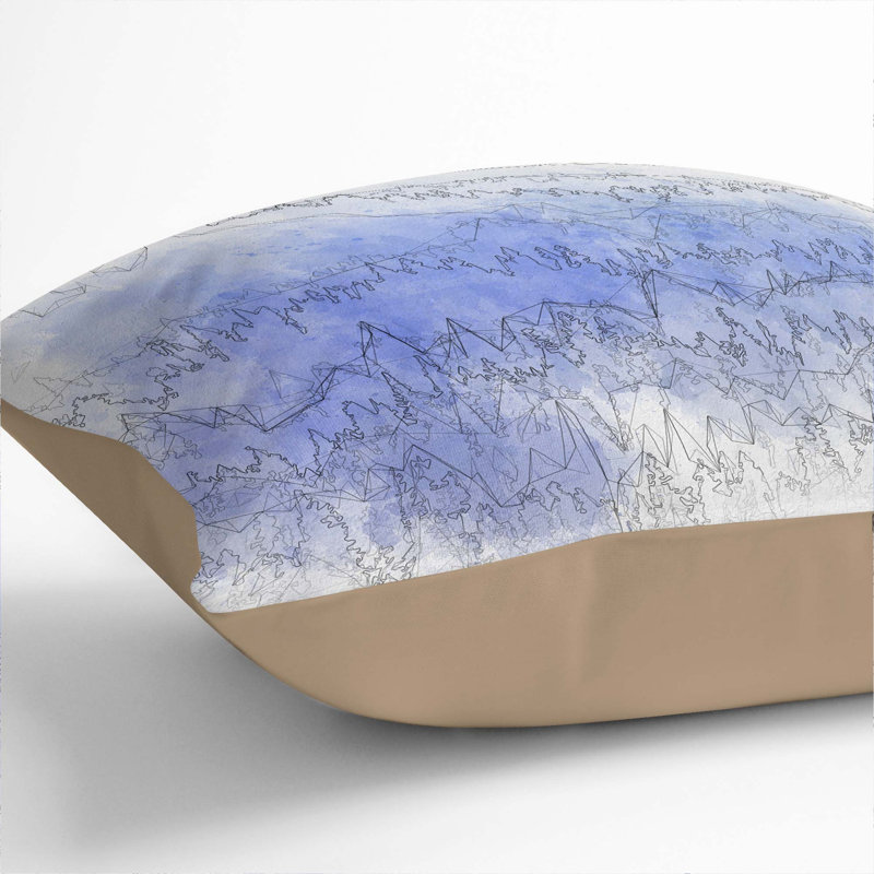 Abstract Square Throw Cushion, Stone, 55cm H x 55cm W x 20cm D