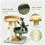 52 cm Small Indoor Cat Tree with Scratching Posts, Two Beds & Hanging Toy Ball, Multicolor