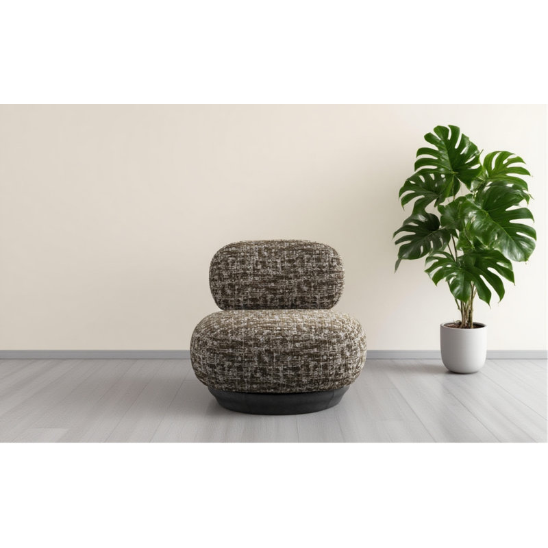 Fauteuil d'appoint pivotant Lullaby , Brun